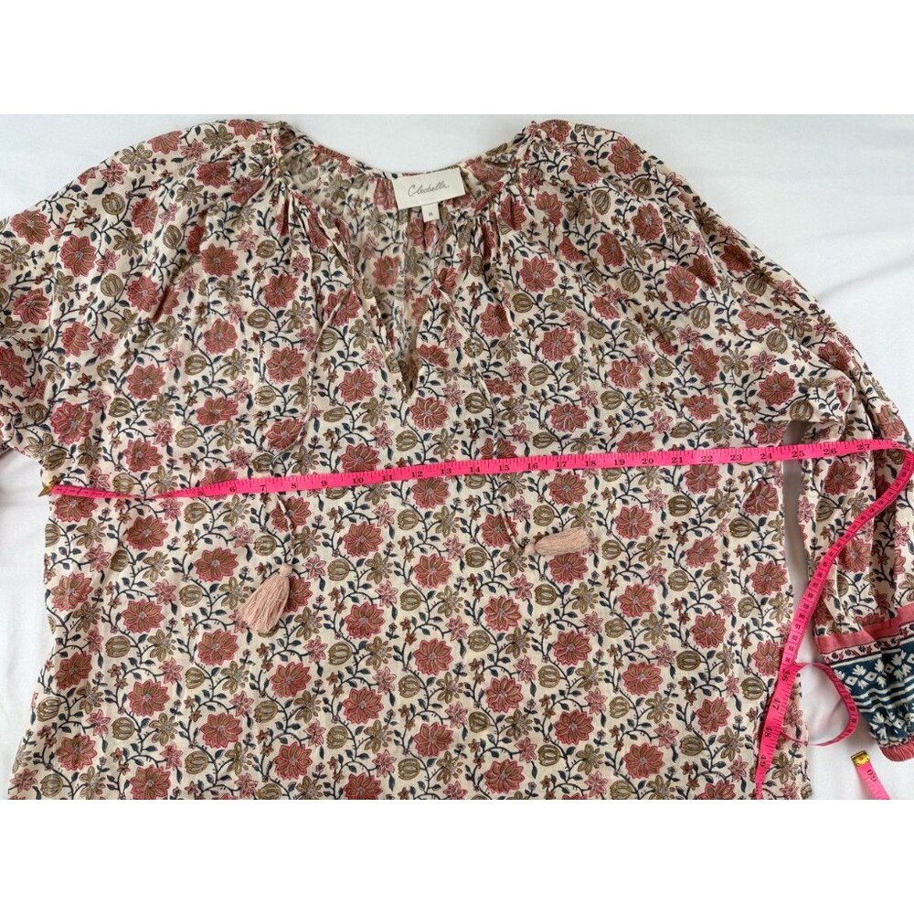 Cleobella Floral Blouse Women’s Size Medium - Picture 6 of 6
